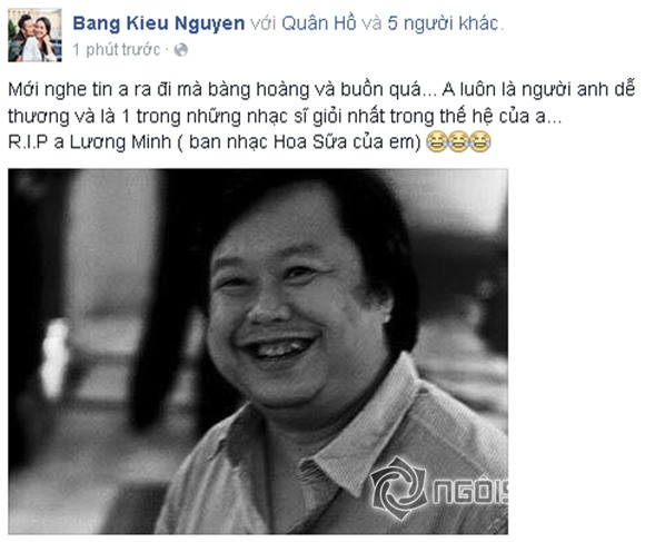 Sao Việt khóc thương nhạc sĩ Lương Minh 0