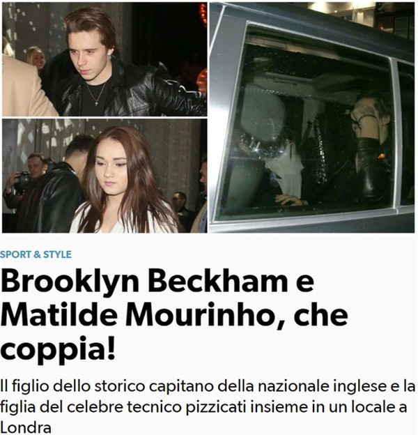 Brooklyn Beckham bị đồn yêu con gái Mourinho - Ảnh 1.