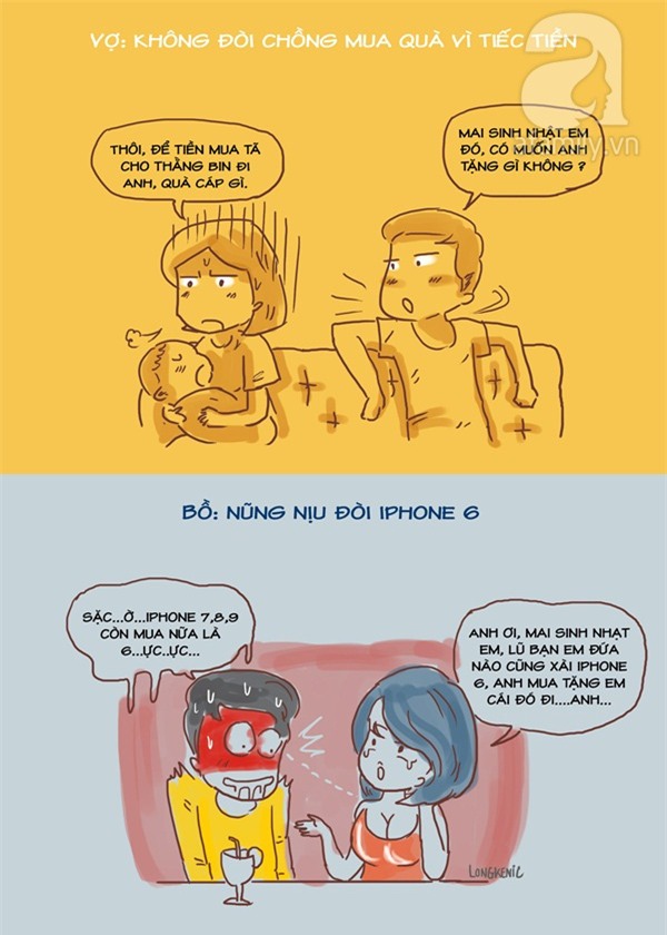 Khác biệt bồ và vợ