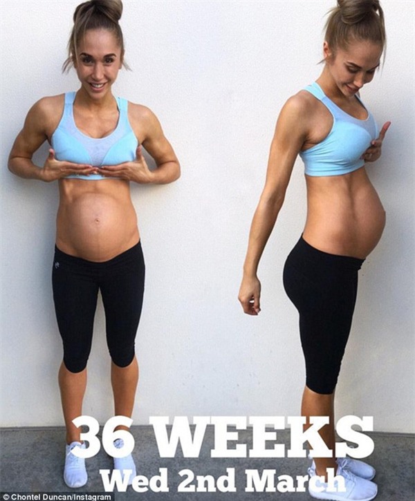 Bụng bầu kỳ dị của cô gái mang thai 9 tháng vẫn tập gym đều như vắt chanh - Ảnh 2.