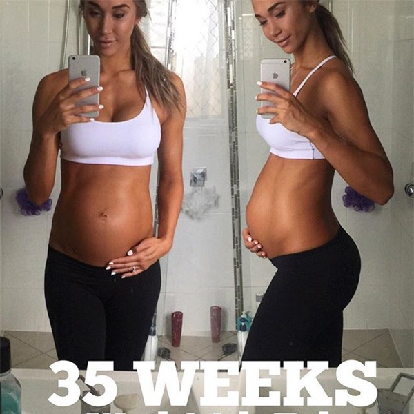 Bụng bầu kỳ dị của cô gái mang thai 9 tháng vẫn tập gym đều như vắt chanh - Ảnh 6.