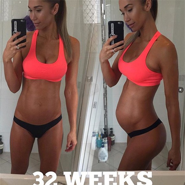 Bụng bầu kỳ dị của cô gái mang thai 9 tháng vẫn tập gym đều như vắt chanh - Ảnh 7.