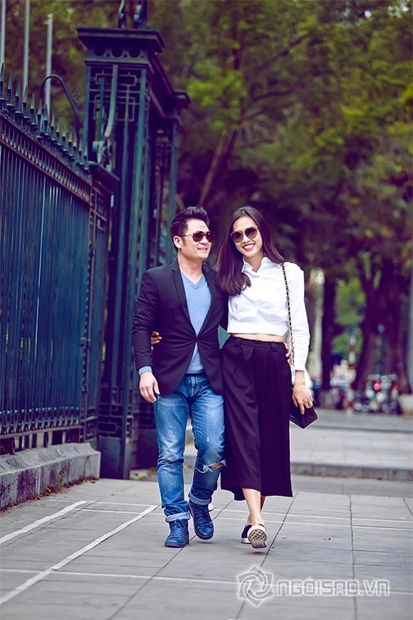 Bằng Kiều nắm chặt tay Dương Mỹ Linh không buông trên phố 5