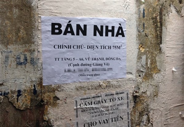 chung cư cũ , tập thể cũ, chung cư cũ giá cao, khu Thành Công, Giảng Võ, Nam Cao