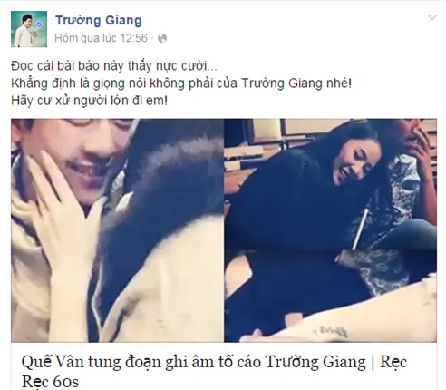 Quế Vân dọa tung video khi Trường Giang phủ nhận giọng nói trong đoạn ghi âm - Ảnh 3.