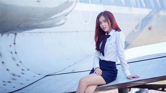 nu sinh hang khong xinh dep nhu hot girl hinh anh 1