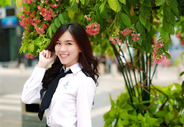 nu sinh hang khong xinh dep nhu hot girl hinh anh 5