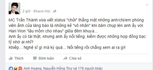 Quản lý Hari Won tức giận về phát ngôn vô nhân của Trấn Thành 9