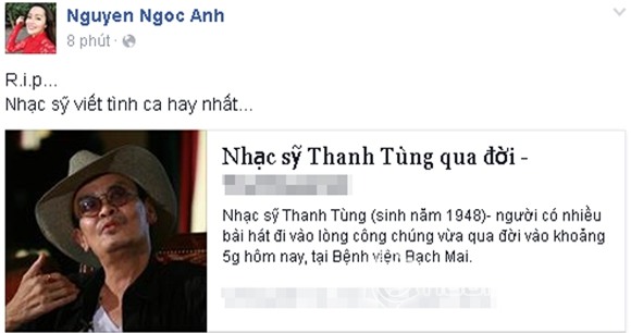 Sao Việt khóc thương nhạc sĩ Thanh Tùng 6