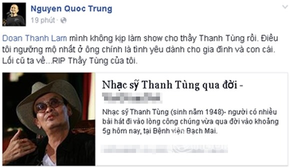 Sao Việt khóc thương nhạc sĩ Thanh Tùng 4