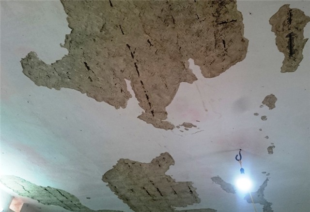 Trần nhà bong tróc từng mảng