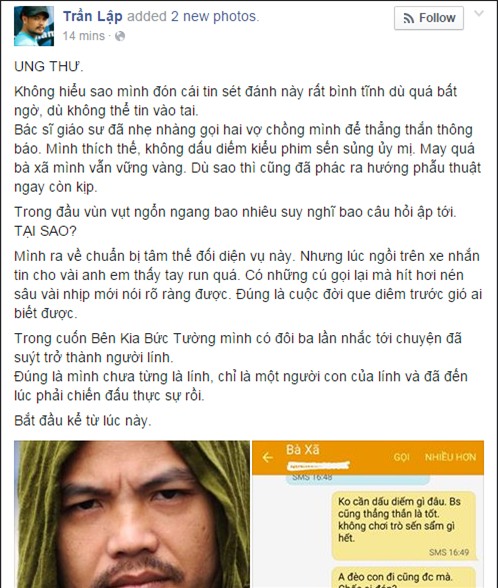 Rocker Trần Lập đã trải qua 5 tháng chống chọi ung thư đầy lạc quan và ý nghĩa! - Ảnh 1.