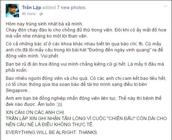 Rocker Trần Lập đã trải qua 5 tháng chống chọi ung thư đầy lạc quan và ý nghĩa! - Ảnh 5.