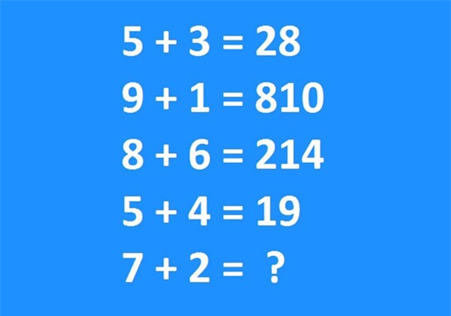 Bài toán dễ mà khó: 7 + 2 = ?