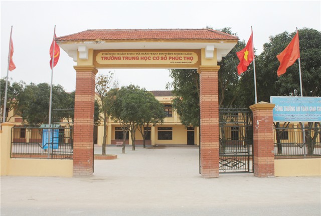 Trường THCS Phúc Thọ (Nghi Lộc, Nghệ An) - nơi xảy ra sự việc.