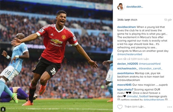 Beckham hạnh phúc khi măng non của Rashford ghi bàn trong trận derby - Ảnh 2.