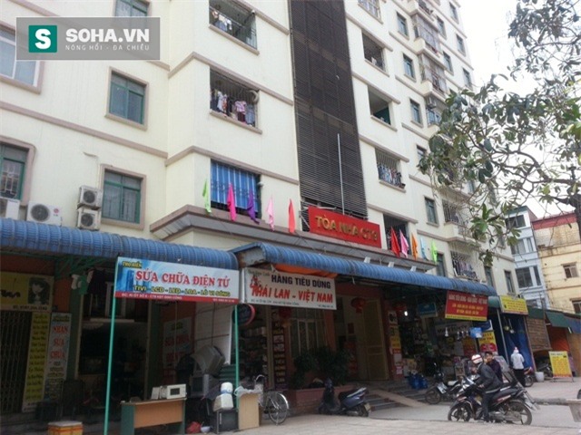 Tòa nhà CT9, nơi người dân phản ánh phát hiện giun sán trong nước.