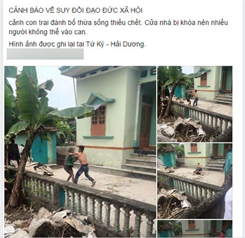 Những tấm ảnh và thông tin không đúng sự việc đã khiến nam thanh niên hiếu thảo trở nên khốn đốn mấy ngày qua