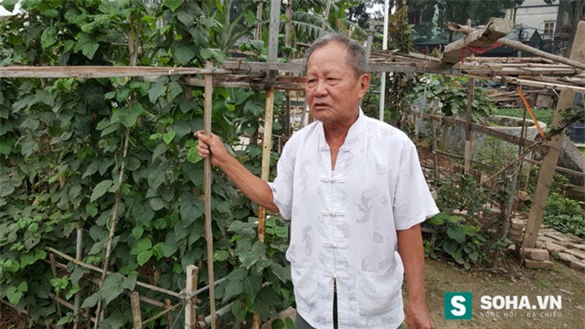 Ông Thiệp bên khu vườn tình yêu.