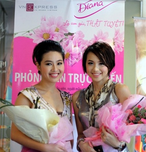 Lê Khánh và Đinh Ngọc Diệp nổi tiếng có khuôn mặt giống nhau