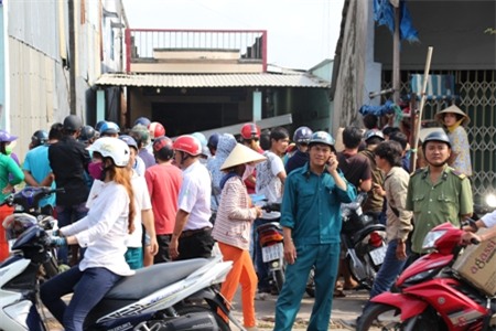 Khu vực nhà trọ xảy ra vụ án.
