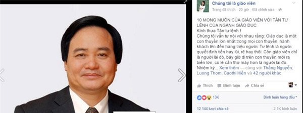 tam nguyen 'gan ruot' giao vien gui tan bo truong giao duc gay 'sot' hinh anh 1