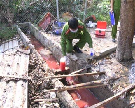 Nước thải của cơ sở giết mổ này xả thải thẳng ra môi trường