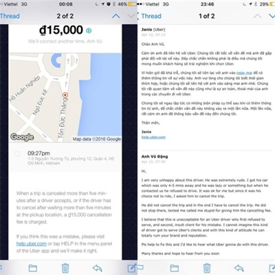 Tài xế Uber kỳ thị vùng miền, sỉ nhục khách là đồ ngu - Ảnh 2.