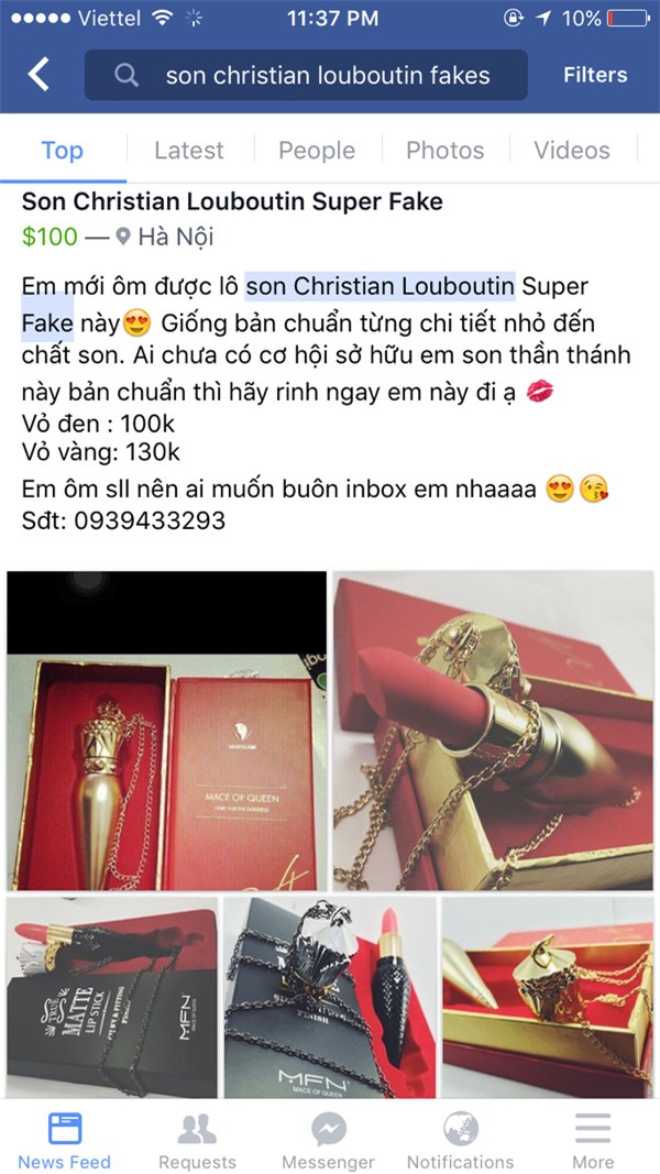 son môi rởm