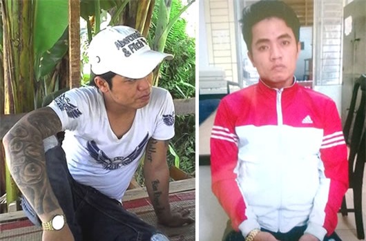 Phạm Cường trước và sau khi bị bắt (Ảnh: CAND)