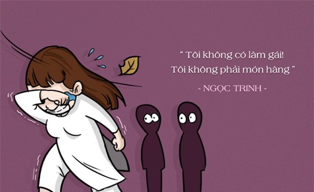 Ngọc Trinh nức nở thốt lên trong phim. Phải chăng người mẫu bỏ tiền tỷ để làm bộ phim Vòng eo 56 cũng chỉ để thanh minh rằng mình không đi làm gái?