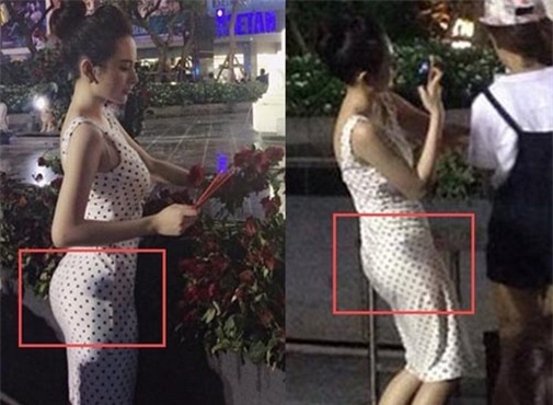 Ảnh chụp lúc đi chùa của Phương Trinh bị lôi ra so sánh và thấy rõ sự khác biệt