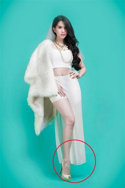 Có lúc, cô còn bị mất cả chân do chỉnh sửa ảnh quá nhiều