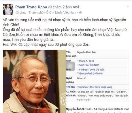 nhạc sĩ Nguyễn Ánh 9 0