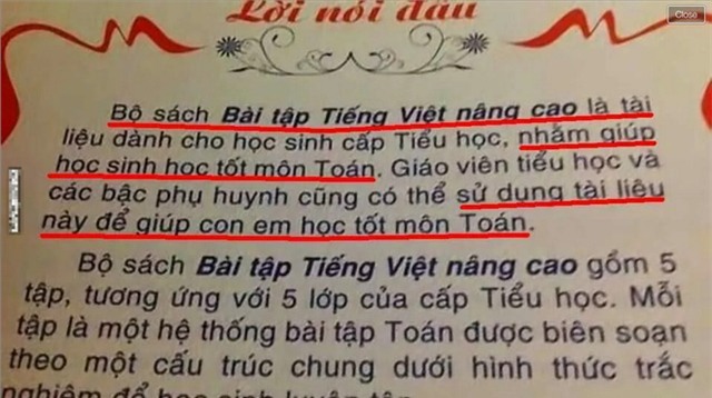 
Sách tiếng Việt nâng cao nhưng dùng để học Toán?
