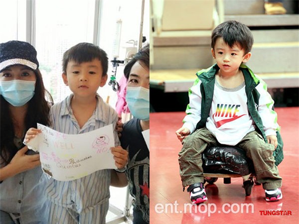 Hai con trai của Tạ Đình Phong: Lucas (phải), Quintus (trái)