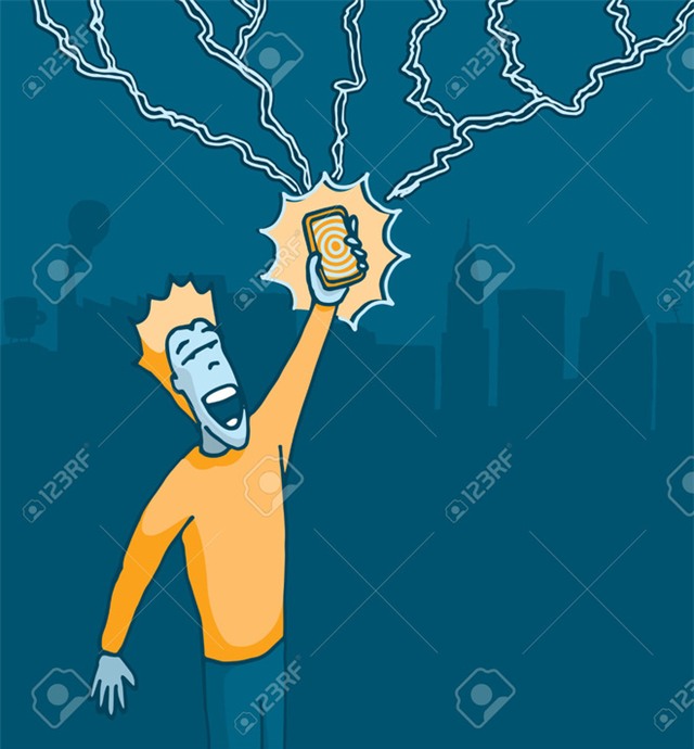 Quan niệm điện thoại di động có sóng nên là thiết bị thu lôi là sai lầm! Ảnh minh họa.