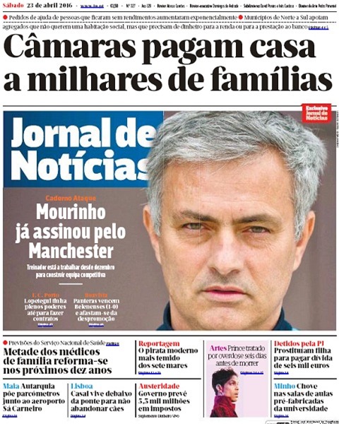 Thông tin đăng tải trên tờ Jornal de Noticias.