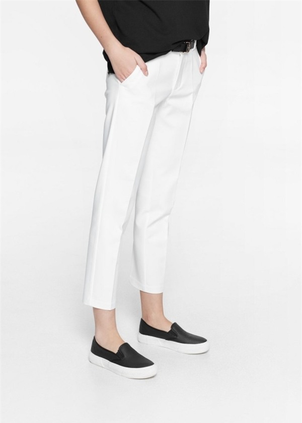 Stretch cotton trousers | MANGO