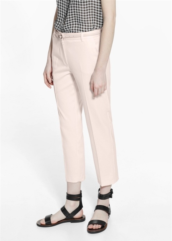 Belt straight-fit trousers | MANGO