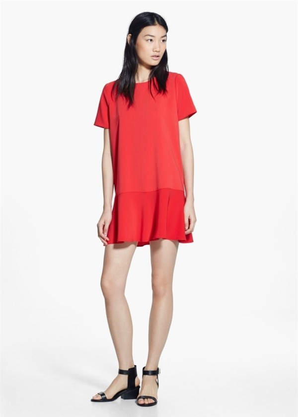 Fluted hem dress | MANGO