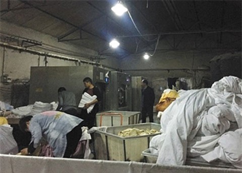 khách sạn, chăn ga, công nghệ giặt tẩy