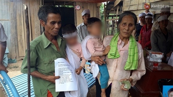 Xót lòng nhìn 2 con thơ tiễn biệt người cha tử vong do mìn tự chế - Ảnh 2.