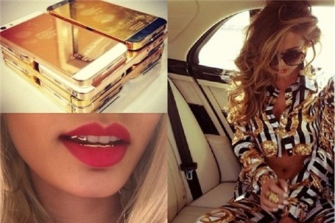 Từ quần áo, điện thoại, xe hơi... đến cả răng cũng được mạ vàng để thể hiện đẳng cấp.
