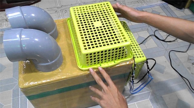 Một chiếc quạt lạnh tự chế