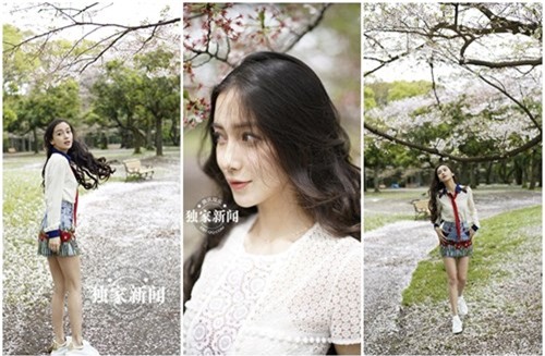 Angelababy xinh như thiên thần bên hoa anh đào - ảnh 18