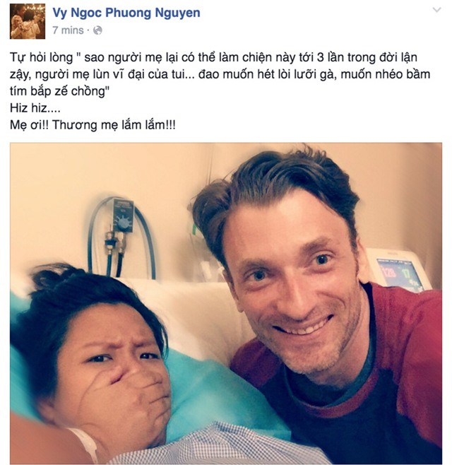 Phương Vy nhéo chồng bầm tím khi sinh con đầu lòng - Ảnh 1.