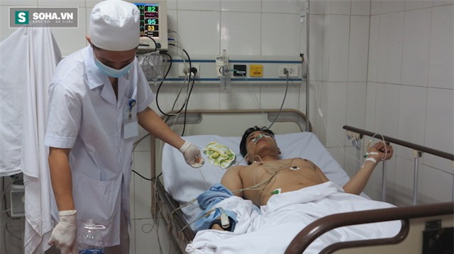 Một hành khách đang được điều trị tại bệnh viện.