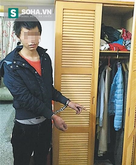 Tên trộm bị bắt khi đang ngon giấc trong tủ quần áo.