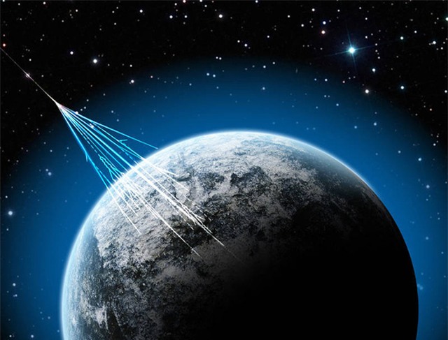 Tia vũ trụ chiếu xuống Trái Đất.